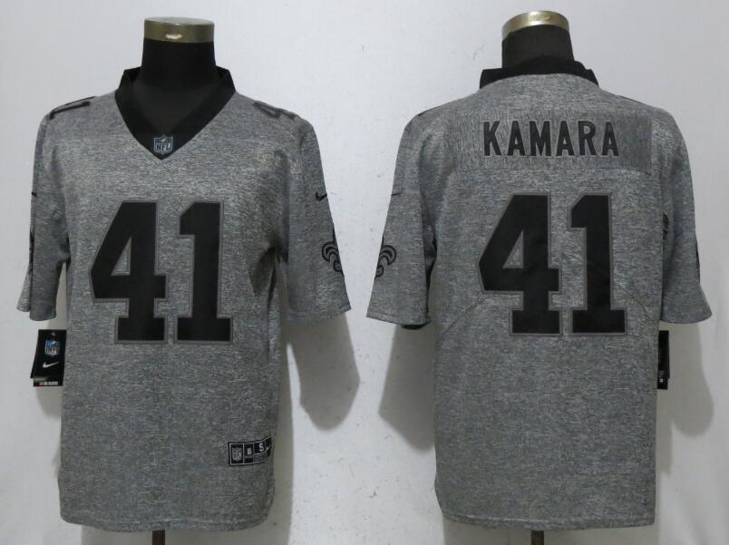 Men New Orleans Saints #41 Kamara Gray Vapor Untouchable Stitched Gridiron Limited Nike NFL Jerseys